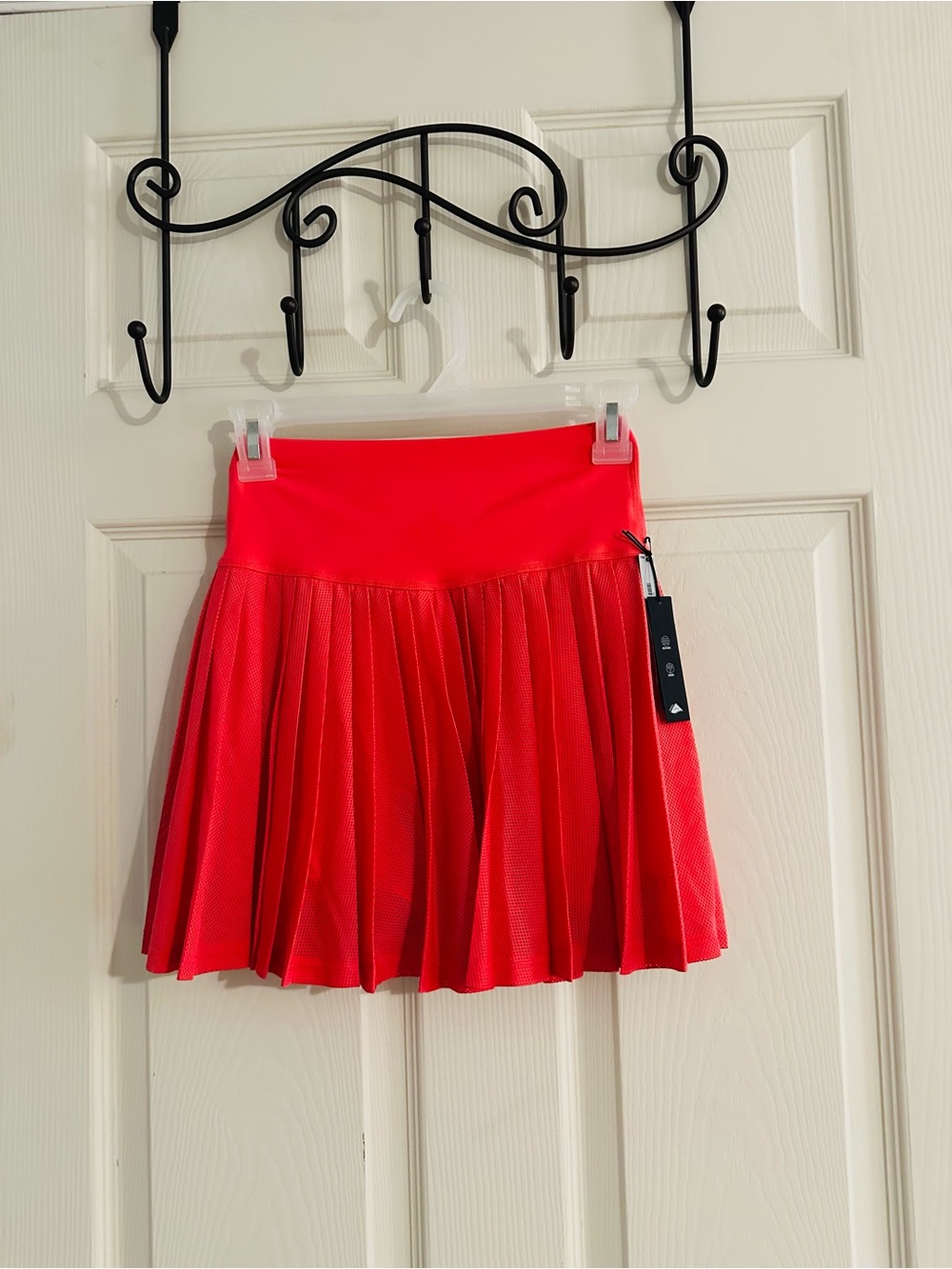 VSX Pink Orange Pleated Mini Skirt
